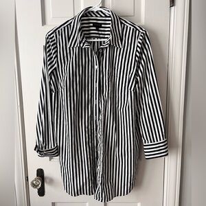Long Striped blouse/tunic Talbots Size Medium